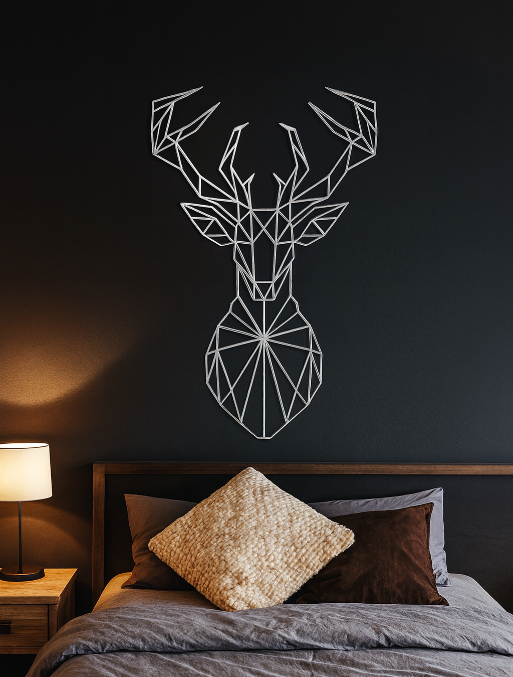 Nástěnná dekorace – Jelen (polygonální design)
